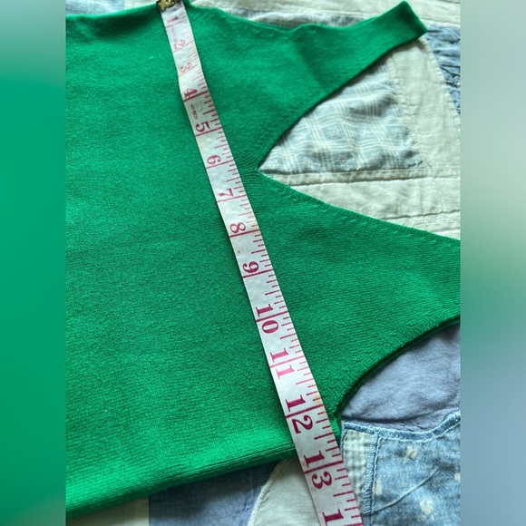 Forcast Womens Green Knit V-Neck Euro Coastal Summer Cute Tank Top XS 2 - Picture 5 of 9